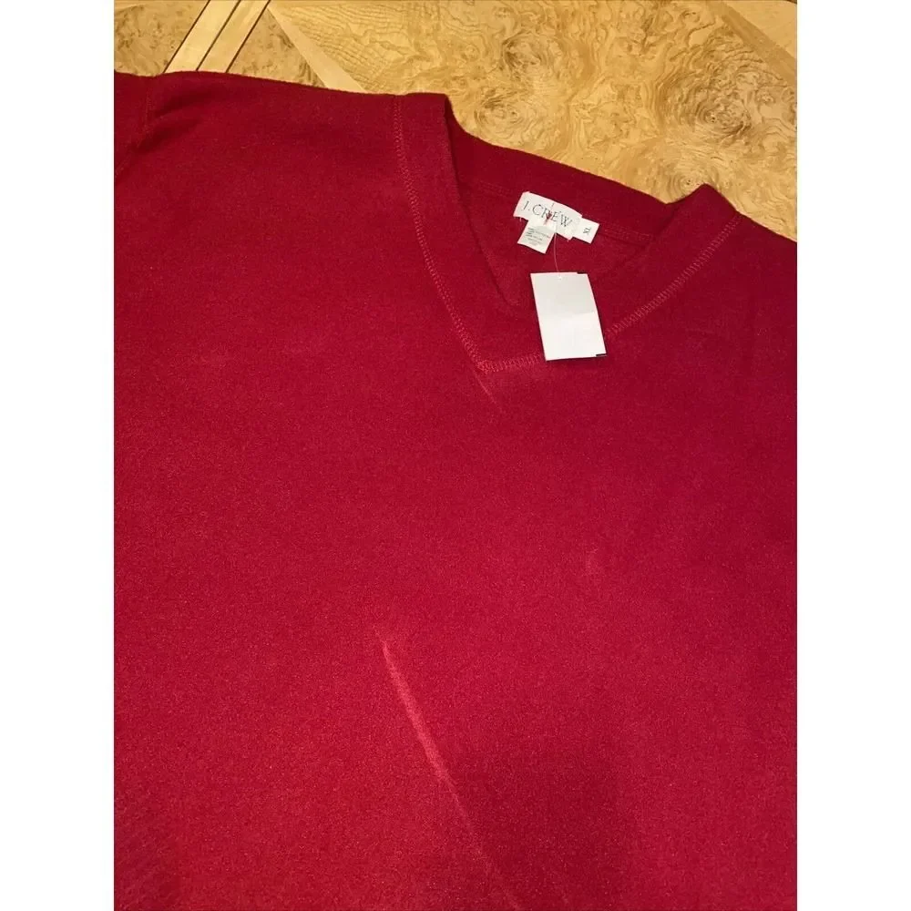 Vintage 80’s J. Crew Fleece V-Neck Pullover Size XL Made In USA